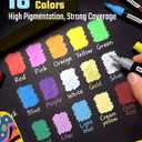 Marsrock Liquid Chalk Markers,16 Vibrant Colors Chalk Pens, Reversible Tip, Wet Erase, Water-Based Chalkboard Markers for Blackboards, Windows, Glass, Mirrors, Signs,Car Ideal for Restaurants & Home
