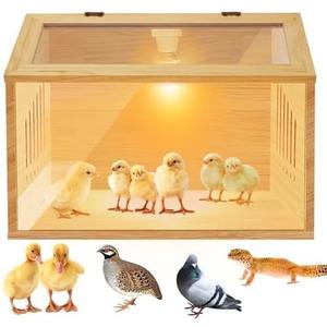 Brooder Box for ChicksIndoor Smart Wooden Poultry Brooder with Heater, Suitable for 5-10 Newborn Chicks, Ducks, Quail, etc.19.7 * 12 * 12inch