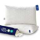 Memory Foam Pillow Queen Size，Adjustable Bed Pillow with Gusseted for Sleeping，Medium Firm Pillows for Side, Back or Stomach Sleepers (20 x 30 in, White)