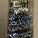 LULLABY 300PCS Gold Plastic Silverware, Heavy Duty Disposable Utensils, Gold Plastic Cutlery Set Include 100 Forks, 100 Spoons, 100 Knives, Perfect Flatware for Party Wedding and Daily Use