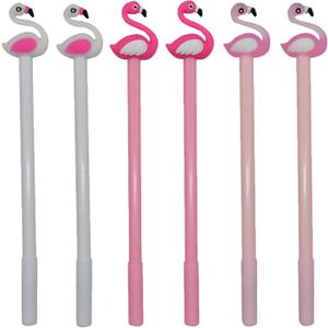 Maydahui 12 PCS Flamingo Gel Pen Cute Cartoon Animal Pens Novelty Creative Pen 3 Color Black Ink for Office School Party Stationery Supplies