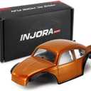 INJORA BUG24 Body with Roll Cage for 1/24 Axial SCX24 C10 JLU Bronco Base Camp 4Runner Upgrade(Orange)