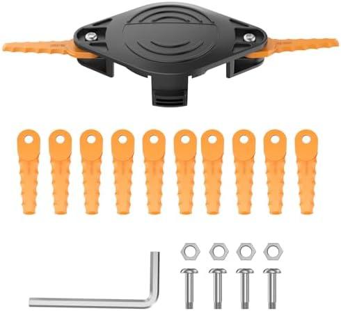 RISELION Weed Eater Bladed Head Compatible with Black and Decker String Trimmer, Replacement Blade, Suitable for Models GH900/912, LST220/201/300, MTC220, MTE912, BESTA510/512 Series (1 + 12 + 4)