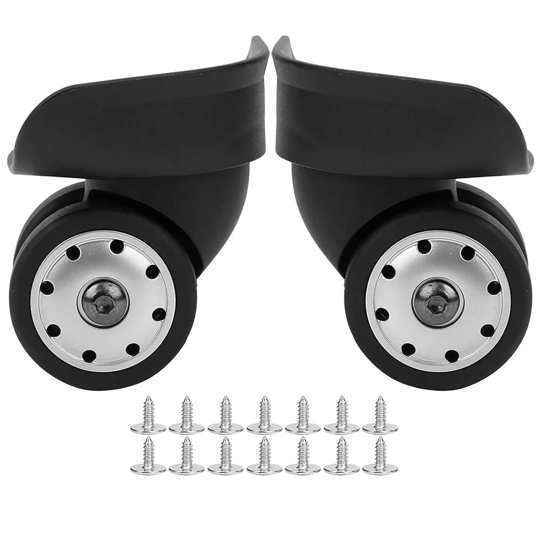 BigKing A88 Multi-Hole Wheel,2Pcs A88 Small Black Trolley Suitcase Casters Universal Wheel Replacement Outdoor