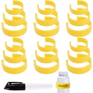 3 x 18pcs Clips for Pill Bottles, 3 Sizes Reusable Medicine Bottle Label Clips with Marker Pill Bottle Label Clips Medicine Bottle Clips Pill Organizer for Easy Medication Identification