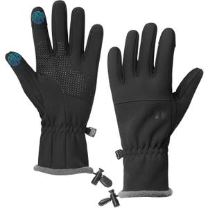 Moon Kitty Womens Winter Running Gloves Windproof Thermal with Touchscreen Fingers Cold Weather Gloves for Women (Black)