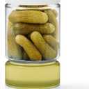 ForTidy Glass Pickle Jar with Strainer Flip for Pickle Lover - 45OZ Leakproof Airtight Juice Separator for Olive, Gherkin or Chilli, BPA Free, Dishwasher and Refrigerator Safe (White, 45 oz*1 pack)