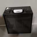 Graded Card Storage Box for PSA with TSA Lock, Aluminum Alloy Trading Card Case with Display Window, Slab Case with 8 Removable Dividers for CGS, BGS, Top Loaders and Sports Cards (Black)