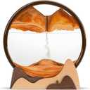 BelaRola Moving Sand Art Liquid in Motion 3D Deep Sea Sandscape Moving Sand Art Picture Wooden Sand Art for Desk Decor and Office Decor(12inch)