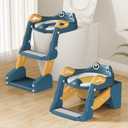 Potty Training Seat, Toddler Toilet Seat for Little Boys Girls, Potty Training Toilet with Urinals, Toddler Step Stool Ladder and Splash Guard (Blue)