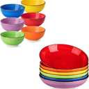 vancasso Bonita 12 Oz Small Dessert Bowls Set of 6, and 50oz Large Salad Bowls for Kitchen, Corlorful Stoneware Serving Bowls Dishwasher & Microwave Safe