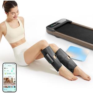 UREVO Smart Calf Massager with AI Massage Adaptation, Air Compression  Cordless Leg Massager for Circulation, Relaxation & Leg Sculpting  3 Modes & 3 Intensities, Adjustable Heat, Long Battery (Black)