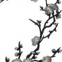 MECCANIXITY Plum Blossom Iron-on Patches, Flower Embroidery Appliques Sew on Patch Decoration Applique for Holes Jeans Dress Backpack Hats DIY Clothes, Gray Gold