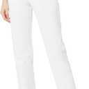 Amazon Essentials Women's Slim Fit, Straight Leg Mid-Rise Stretch Twill Chino Pant (16, White)