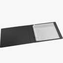 3 Rings Check Binder for End-Stub Deskbook Checks, 3 on a Page, Fit 3 & 9 Holes Check Faux Leather (9.1"x12.5") (Black)