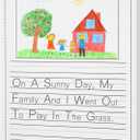 100 Sheets Writing Beginner Paper for Kids Create Story, 8.5"x11" Handwriting Paper Bulk with Picture Space and Lines DIY Craft Writing Kit for Kids Journal Activity, Easter Gifts
