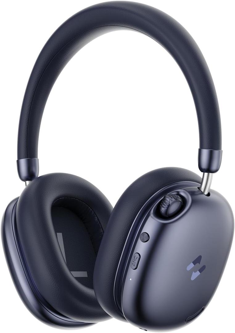 havit Space S1 Hybrid Adaptive Noise Cancelling Headphones, 100H Playtime, 45dB ANC, Bluetooth 6.0, LHDC Hi-Res Audio, Over Ear Wireless Headphones with App EQ, Dual Device, for Travel, Office, Home