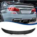 Rear Trunk Spoiler PSM-Style Compatible with 5 Series and M5 Sedan (F10 & F10 M5 10-16, Carbon Fiber Look)