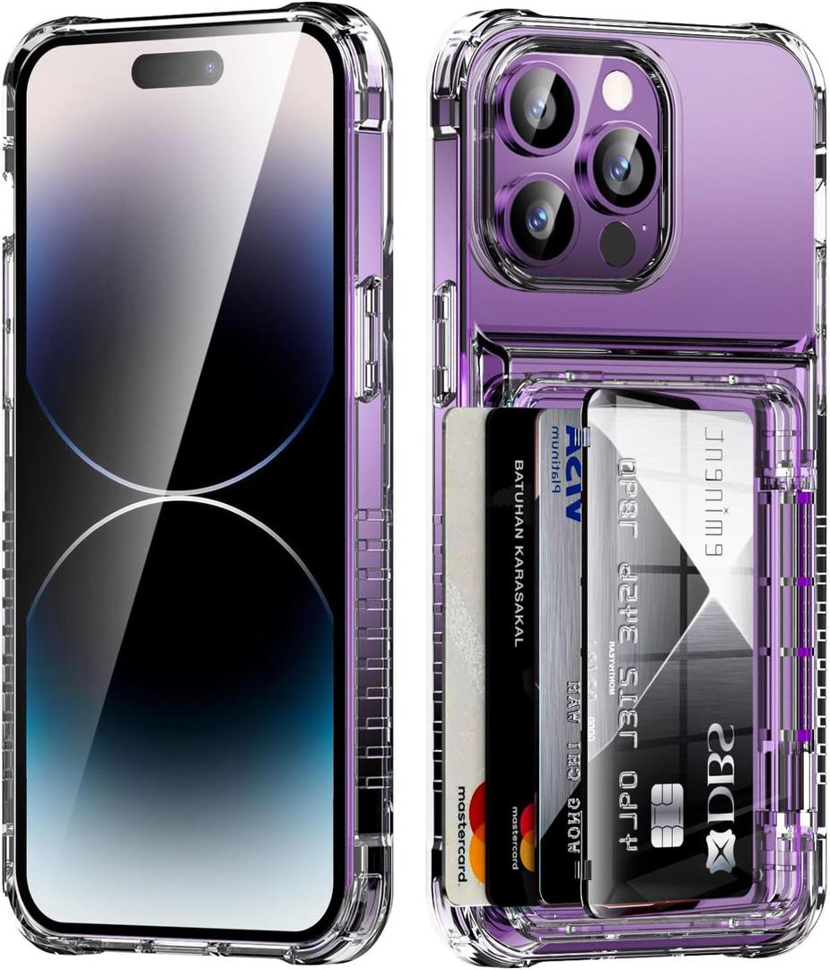 ACANDYA for iPhone 14 Pro Max Case Wallet Clear Protective Phone Case with Credit Card Holder Heavy Duty Protection Shockproof Anti-Scratch Anti-Yellow Cover for iPhone 14 Pro Max 6.7 inch Transparent ACANDYA for iPhone 14 Pro Max Case Wallet Clear Protective Phone Case with Credit Card Holder Heavy Duty Protection Shockproof Anti-Scratch Anti-Yellow Cover for iPhone 14 Pro Max 6.7 inch Transparent