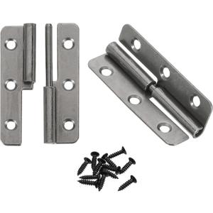 uxcell 2Pcs Left Handed Lift Off Hinges, Black Iron, 2" Detachable, Quiet & Smooth Rotation