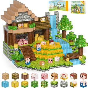 Magnetic Blocks, Magnetic Building Blocks 100pcs Gryxpox-STEM Toys for Kids Ages 3+, Magnet Tiles with Forest Animals Blocks Set, Educational Sensory Toys for Toddlers, Boys & GirlsCreative Game Gift