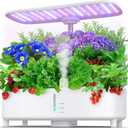 Hydroponics Growing System Kit 15 Pods Misting Indoor Gardening System Indoor Garden Gardening Gifts for Women 5L Water Capacity 48W Grow Light Herb Garden