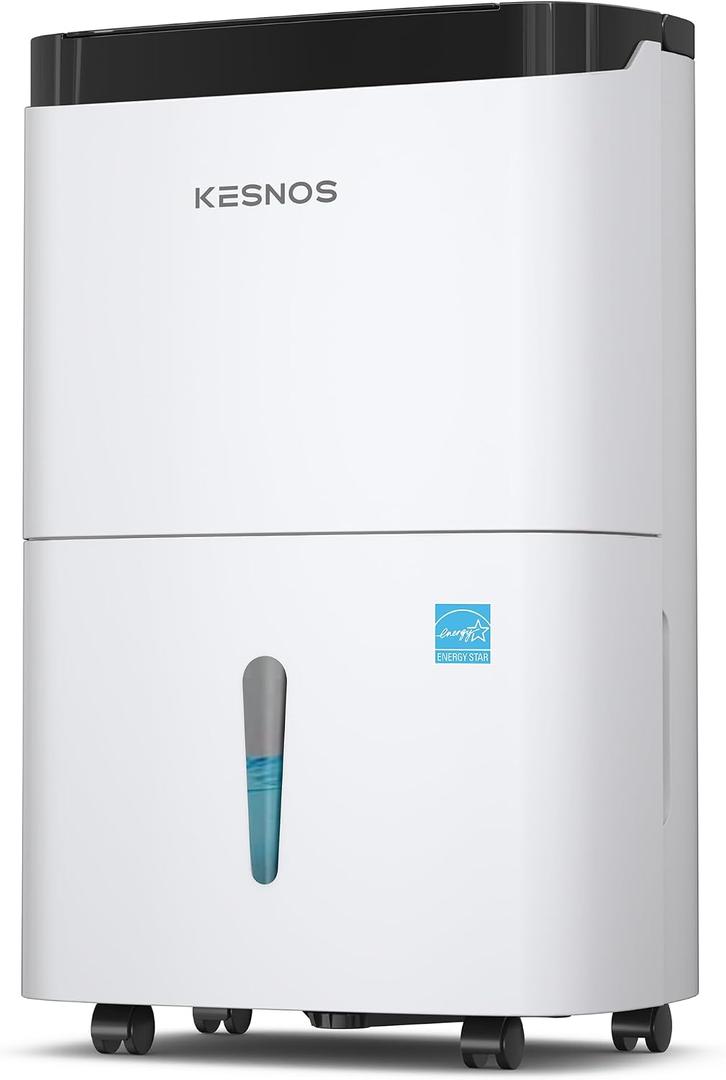 Kesnos 150 Pints 2025 Energy Star Dehumidifier with Pump for Space up to 7,500 Sq. Ft., 1.85 Gal Water Tank with Drain Hose, Idear for Commercial and Industrial Large Room, Basement, Home, Warehouse