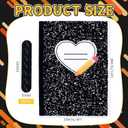 4 x 6 ft Composition Notebook Rug Classroom Decor Educational Area Rug Soft Faux Wool Floor Mat Non Slip Cushion Welcome for Back to School Teacher Party Gift Learning Play Read Corner, 11" x 1'7"