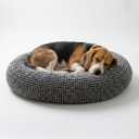 Muddy MatCloud K-9 Bed for Dogs & Cats, Soft & Relaxing Round Dog Bed, Chenille Material, Removable Cover, Washable & Dryer SafeGrey Medium (35'x35')