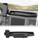 JWWY Phone Holder Mount with Storage Tray Central Dashboard Phone Mount with Storage Bin Fit for 2018-2025+ Dodge RAM 1500 2500 3500 Interior Accessories Black