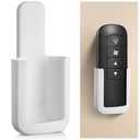 Saillong 1 Pack Ceiling Fan Remote Control Holder with Screws Wall Mount Fan Remote Bracket (White)