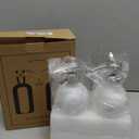 Hand and Dish Soap Dispenser for Kitchen and Bathroom, Set of 2 16 Oz Glass Bottles, Stainless Steel Pumps, Non-Slip Silicone Base, 27 Waterproof Labels (Matte White Bottle/Brushed Silver Pump)