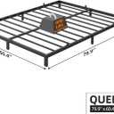 GAOMON 8 Inch Queen Bed Frame, Low Profile Queen Metal Platform Bed Frame Support Mattress Foundation, Noise Free, Easy Assembly, Black