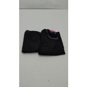 Fruit of the Loom womens Short Sleeve Tee and Pant 2 Piece Sleep Set (4X, Black)