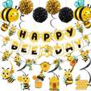 Bee Birthday Party Decorations - Bumble Bee Decorations Bee Themed Party Decor Bee Day Party Decorations Honey Bee Garland Kit