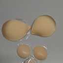Invisible Strapless Sticky Bra Push up for Women, Ultra Adhesive Bra for Backless Dress, Cleavage Bra Lift Novelty Bras (B Cup, Light Beige)