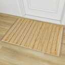 Eco Crave Handmade Jute Entryway Rug 2x3 ft Solid Brown Design Welcome Mat, Natural Hand-Woven Low Pile Non-Slip Doormat for Indoor Outdoor, Farmhouse Boho Area Rug, 24x36 Inches