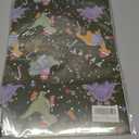 2 x RiukRaiu Dinosaur Christmas Wrapping Paper for Kids Adults - Green Xmas Gift Wrap Santa Hat T-Rex Trees Candy Canes Colorful Flags Stars Snowflakes for Holiday Party - 4 Jumbo Sheets, 40 x 28 Inches Each