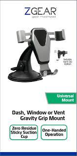 ZGEAR Dash, Window Or Vent Gravity Grip Mount Universal Mount ZGEAR Dash, Window Or Vent Gravity Grip Mount Universal Mount