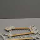 Dahey Hanging Jewelry Organizer Macrame Necklace Holder with 30 Hooks Wall Mounted Jewelry Hanger Over Door Necklace Rack with Tassel for Necklace Bracelet Earring Headband Bow Organizer