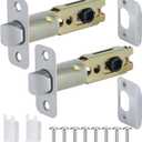 Brushed Nickel 2 Pack Door Lock Parts, Adjustable Door Latch Replacement, Silver Door Lock Replacement Parts, Door Deadlatch Mechanism