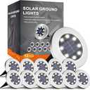 INCX 4.6 inch Solar Lights Outdoor Waterproof,8 Pack Solar Lights for Outside, Solar Garden Lights Landscape Lighting for Patio Pathway Lawn Yard Deck Driveway Walkway, Cold White