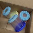 Creami Containers Replacement for Ninja Creami Pints and Lids - 4 Pack, 16oz Cups Compatible with NC300 NC301 NC299AMZ Series creamy Ice Cream Maker, Creami accessories