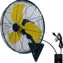 Wall Mount Fan, 20In Oscillating Wall Fan with 7000CFM, 3-Speed, Upgrade Motor High Velocity Industrial Fans for Commercial, Garage, Residential and Patio Use, Yellow