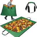 Leaf Bag for Collecting Leaves, 600D Oxford Cloth Collapsible Reusable Garden Yard Waste Tarp Container with Padded Handle 2 in 1 Leaf Collector Storage Bags Heavy Duty Leaf Tarp, 48" x 72"