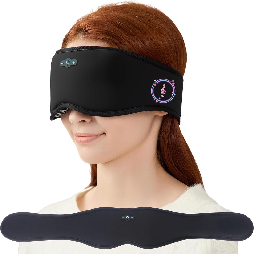 Bluetooth Sleeping Headphones, Bluetooth 5.4 Sleep Mask, Ultra-Thin Stereo Speakers, Fully Enclosed Pressure-Relieving Design, The Best Gift