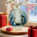 3 x Christian Gifts: Nativity Scene Christmas Ornaments | Christian & Religious Holiday Decor (Christmas Tree Decorations), Holy Family Ornament, Religious Gift, Baptism Gift & Unique Faith Festival Gifts