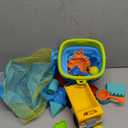 Sloosh Beach Sand Toys Set - Dump Truck Car Toy with Sand Molds for Toddlers Outdoor Play, Collapsible Foldable Buckets Mesh Bag Shovels Castle Animal Mold Sets, Kids Ages Sandbox Toys (Animals)