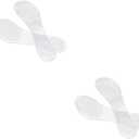 2pairs High Heel Gel Cushion Insoles for Women Transparent - Foot Pads Arch Support Inserts Reduce Friction Heel Discomfort for Pumps Sandals Design (mediumx2pcs)