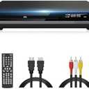 DVD Player Region Free DVD Players for TV, 1080P Upscaling, USB Input, HDMI RCA Cable Included, Breakpoint Memory, Built-in PAL NTSC, DVD CD Player for Home Plays Multi-Format (Model-168 Non-Blu-ray)